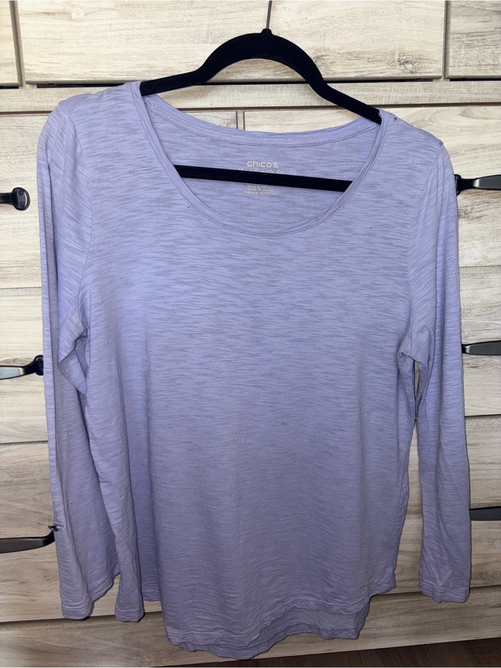Chico’s Periwinkle Long-Sleeve Top